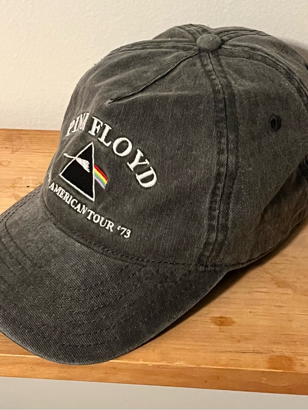 Pink Floyd Gray Washed Baseball Cap with Prism Embroidery